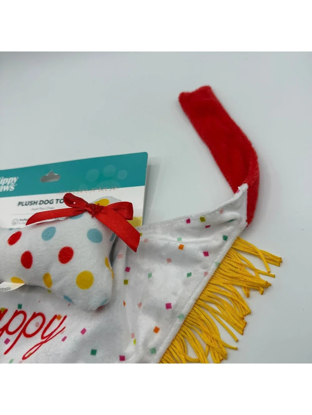 ZippyPaws Birthday Bandana and Bone 2-Pack Dog Toy Plush Zippy Paws ZP1600 NEW
